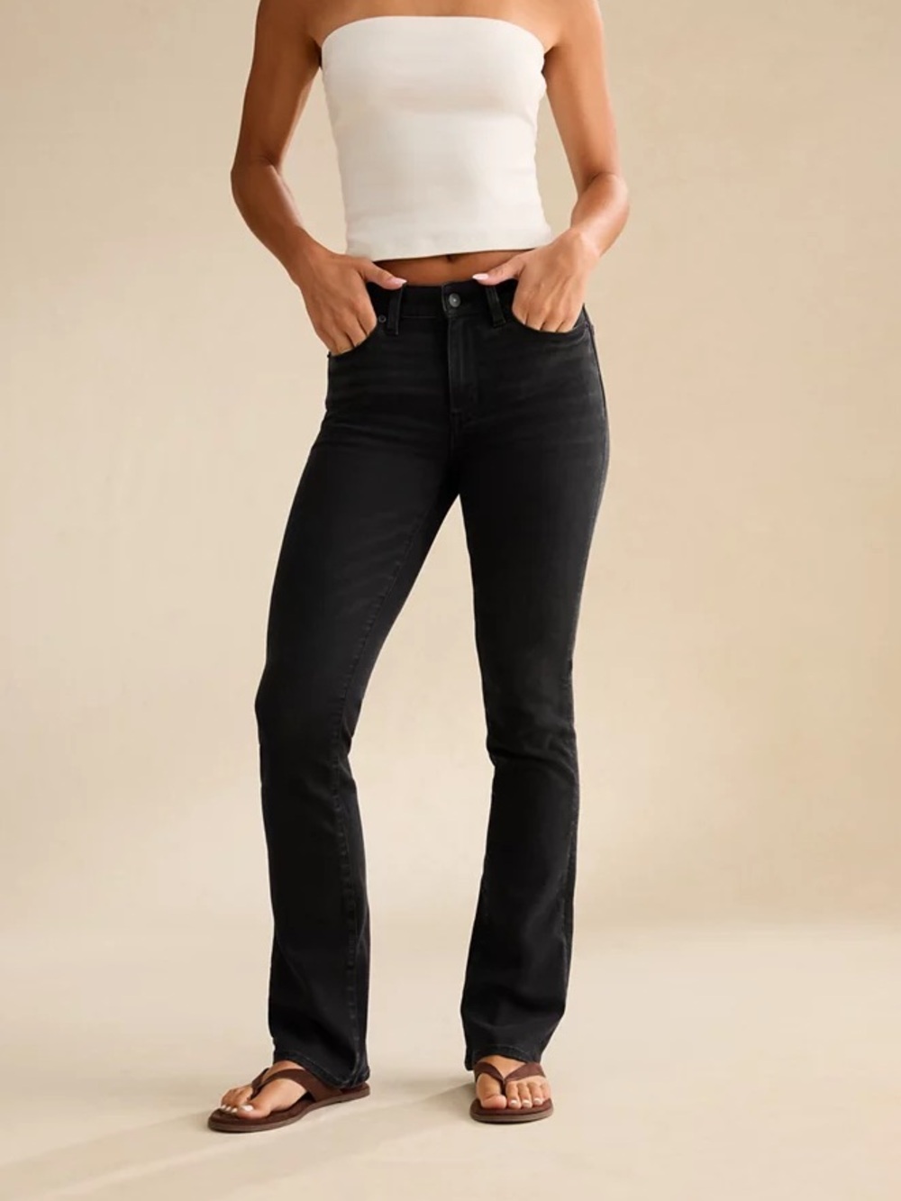 American Eagle Outfitters Black Flare Jeans